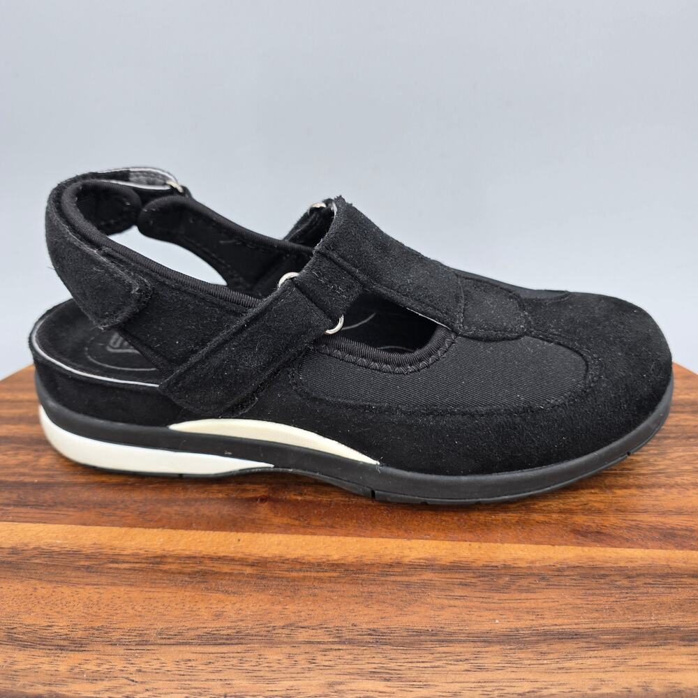 Drew Shoes Women's 6.5 M Black Orthopedic Comfort Slingback Adjustable Sandals